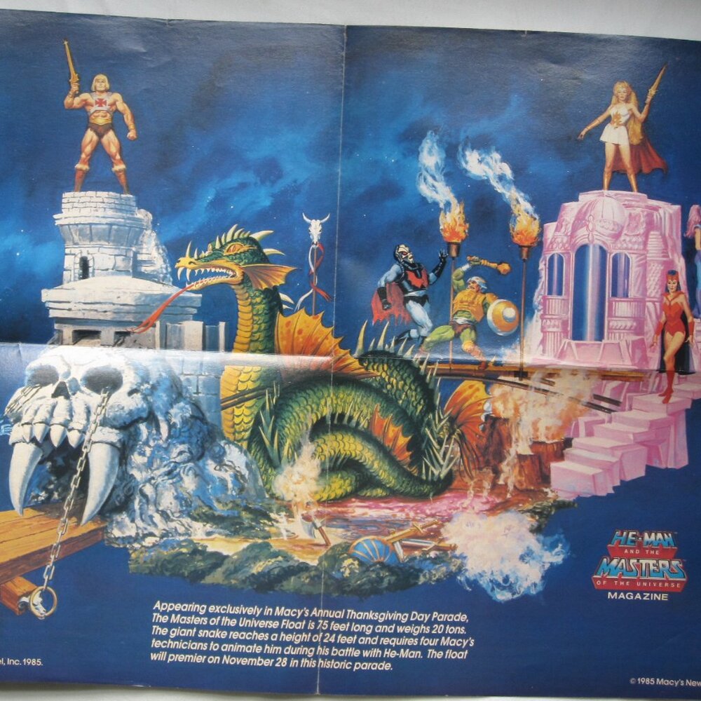 1985 Macy's 16"x22" He-Man & The Masters / Universe promo Poster- never hung